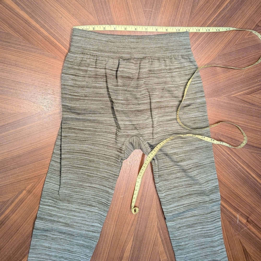 Coco Limon Leggings Women S/M Green Excellent Space Dye Fleece Lined High Waist